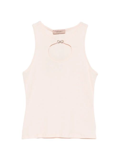 Ribbed Tank Top With `Infinity` Logo