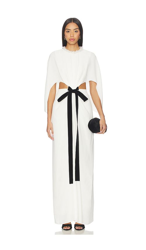 SIMKHAI Annette Cape Gown in Ivory. 2. Also