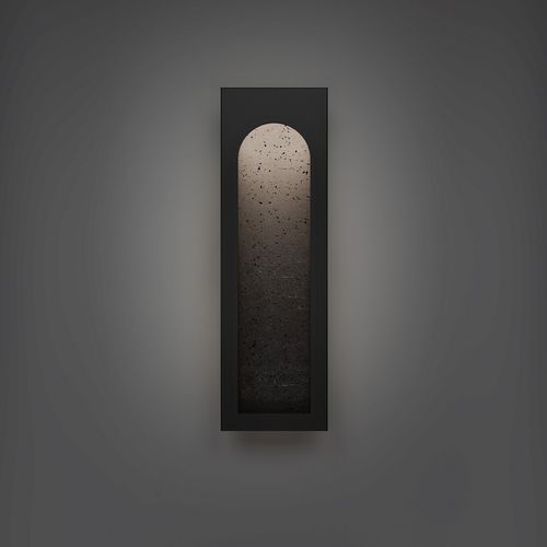 Basalt Stone Black LED Outdoor Wall Sconce from the Cadey Collection