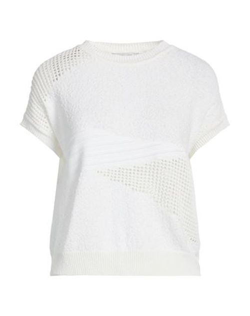 Woman Sweater White Size 12 Cotton, Polyamide