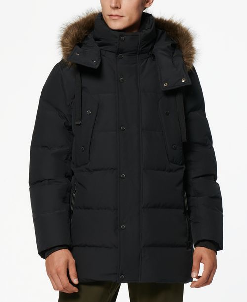 Men's Gattaca Down Parka Coat - Black