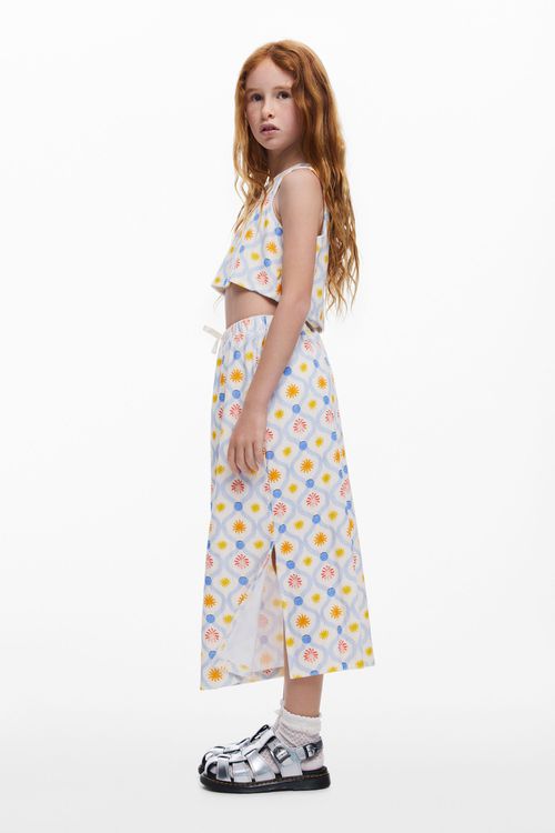 Floral midi skirt