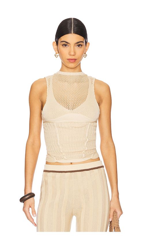ISA BOULDER Rider Top in Beige. -  XL also in L