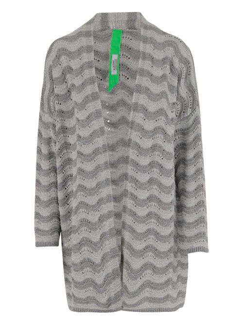MARKET wavy-pattern cardigan - Grey