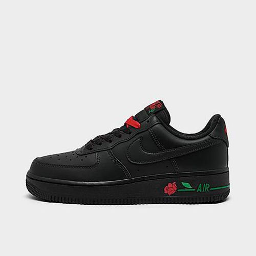 Women's Air Force 1 '07 SE Casual Shoes in Black/Sport Red