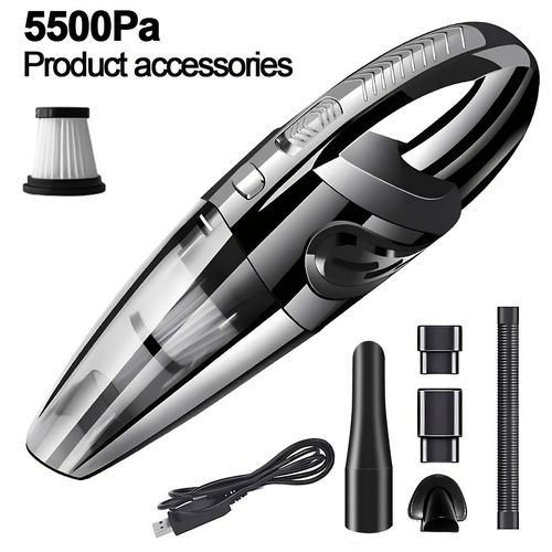 TEMU Cordless Handheld Vacuum Cleaner With Strong Suction 5kpa, Lightweight Portable Suitable For Home, Car, Pet Hair - Quiet Low-noise Motor