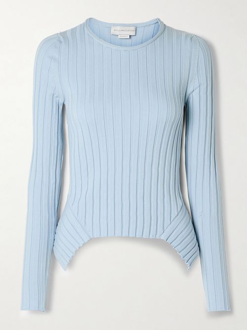 Ribbed Cotton Top - Blue