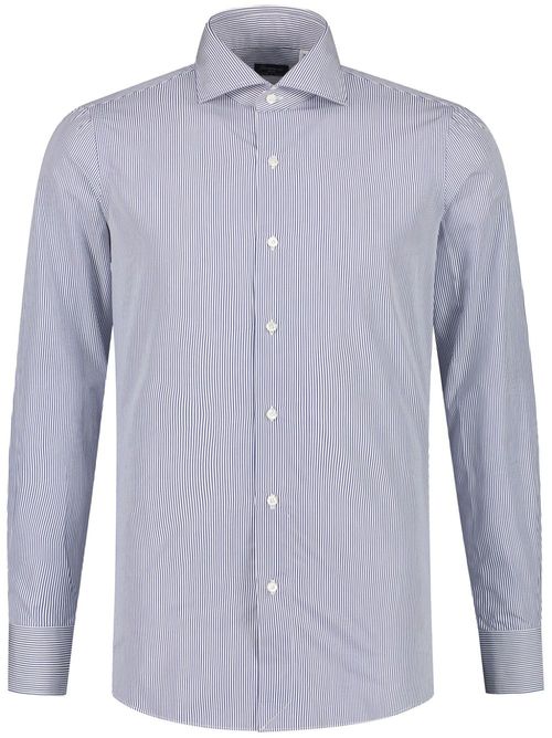 Eduardo striped cotton shirt - Blue