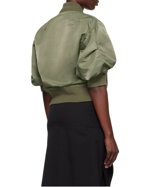 Short-sleeve bomber jacket