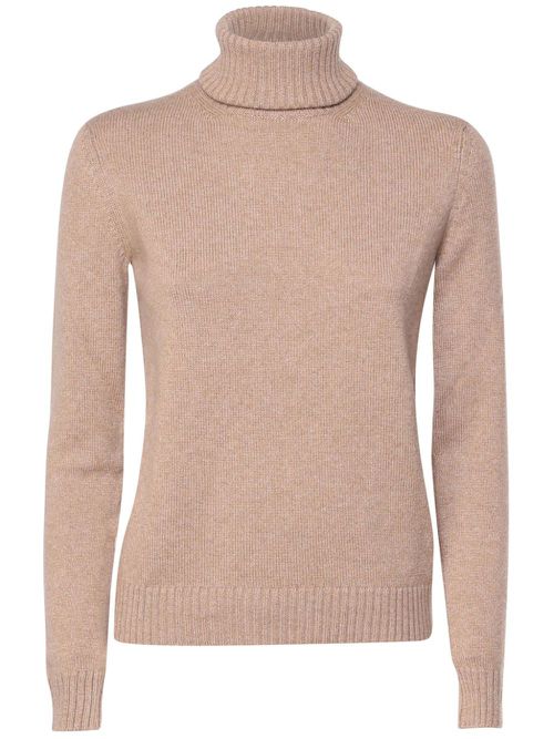 Roll-neck cashmere jumper - Brown
