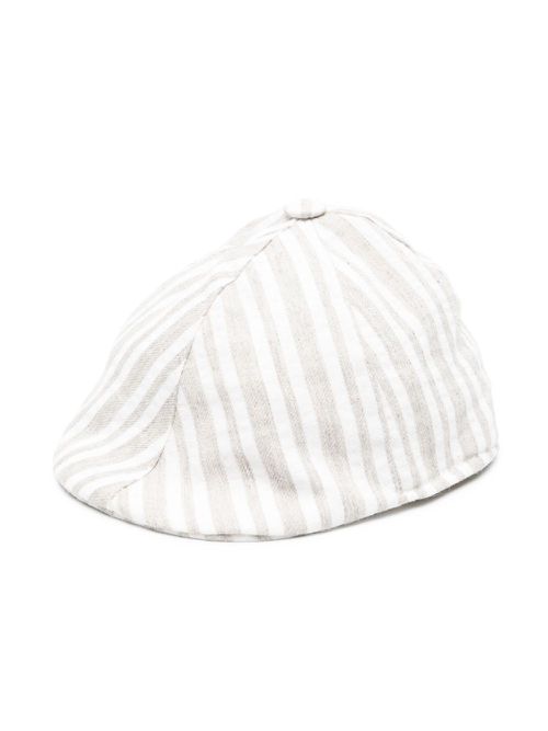 Peaked striped beret - Grey