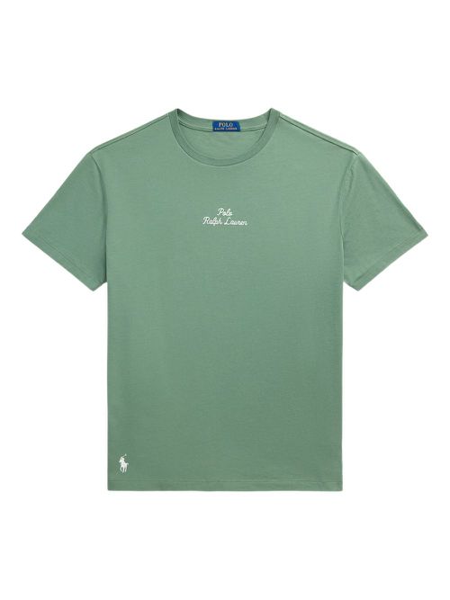 Embroidered-logo T-shirt - Green
