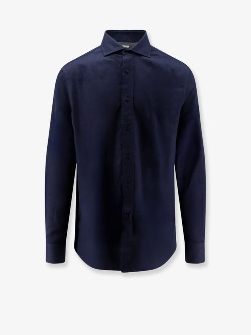 Cotton-Lyocell Shirt — Blue