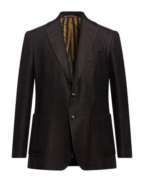 Man Blazer Midnight blue Size 42 Silk, Cotton, Linen