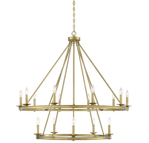 Savoy House Middleton 15-Light Chandelier in Warm Bras