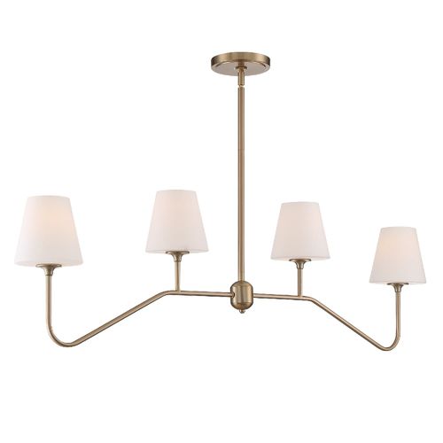 Crystorama Keenan 4-Light 15" Chandelier in Vibrant Gold