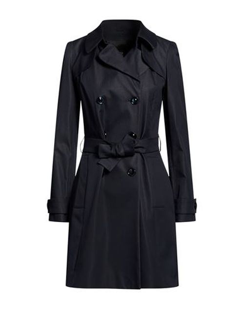 Woman Overcoat & Trench Coat Blue Size 6 Cotton, Elastane