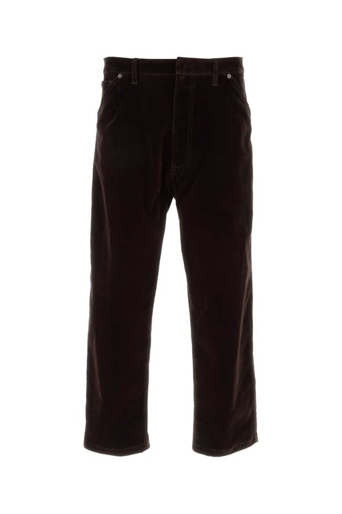 Brown Velvet Denim Pant