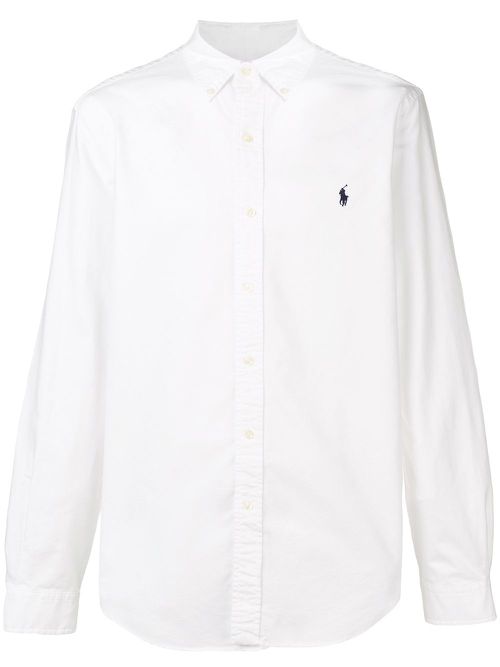 Embroidered logo shirt - White