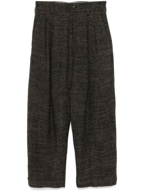 Bouclé trousers - Brown