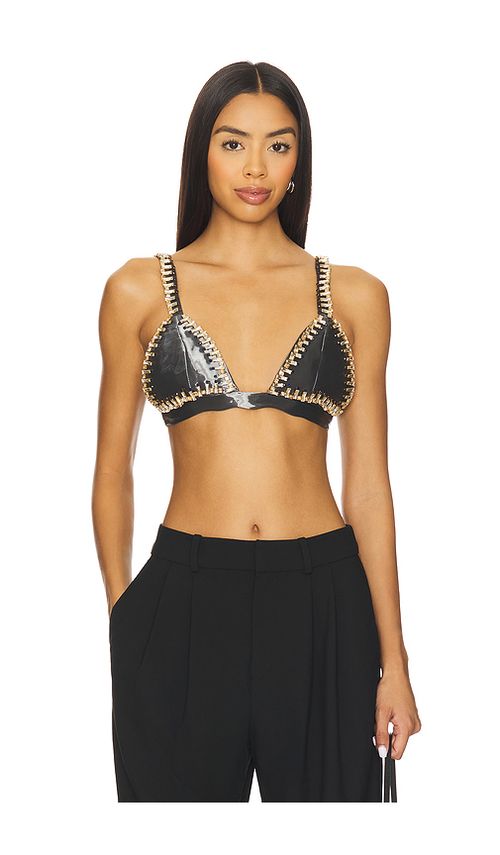 LA FUORI Clara Amber Top in Charcoal Grey. L also in M