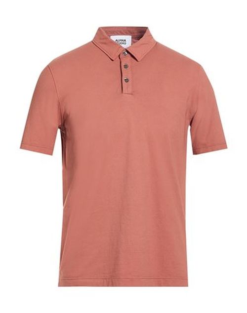 Man Polo shirt Brown Size 42 Cotton, Elastane