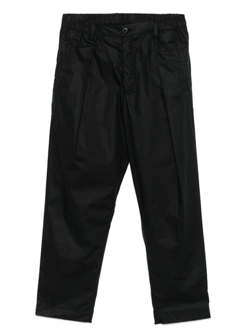 Pleated turn-up trousers - Black