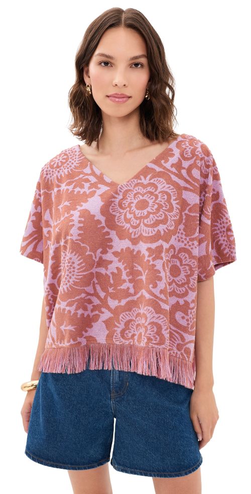 Jorlando Towel Jersey V Top Combo2 Violette