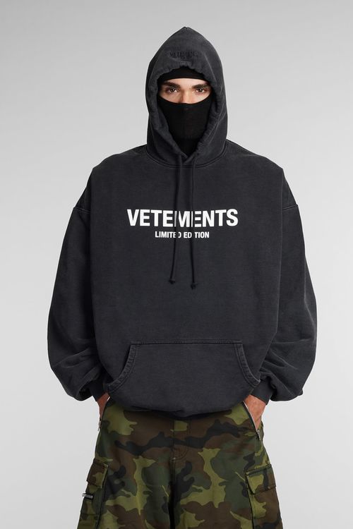Sweatshirt In Black Cotton