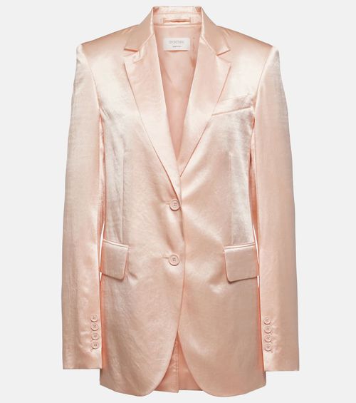 Volante satin blazer