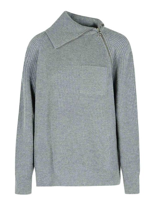 Salpa Cashmere Blend Sweater With Medium Zip