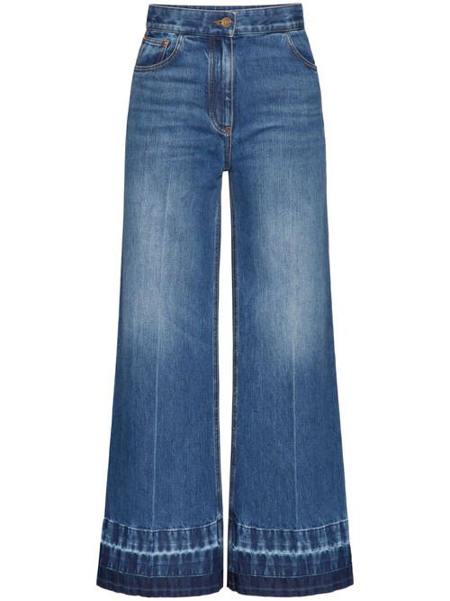 High-rise wide-leg jeans - Blue