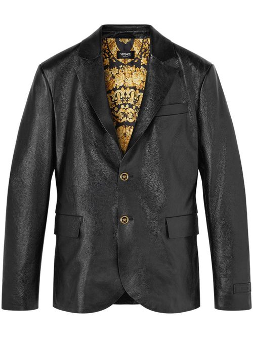 Leather blazer - Black