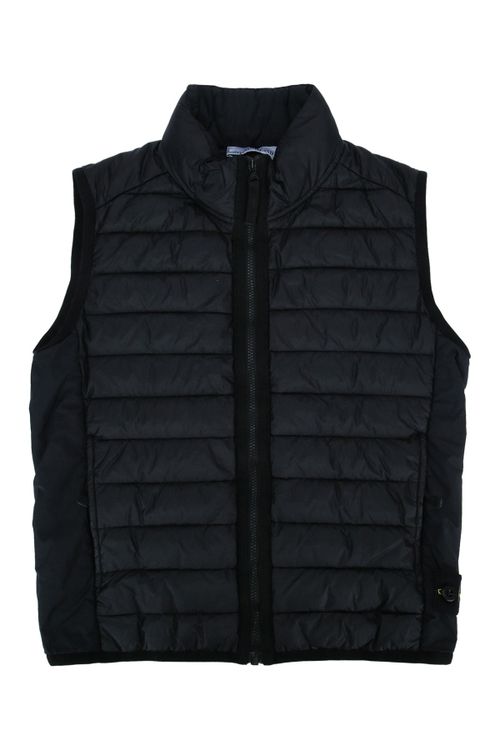 Quilted Nylon Puffer Vest — Navy