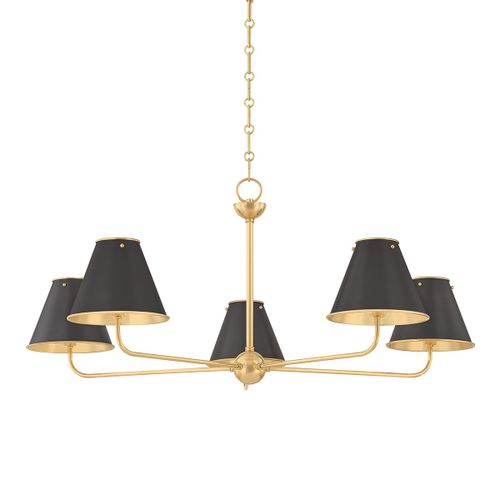 Aged Brass Chandelier from the Burghley Collection