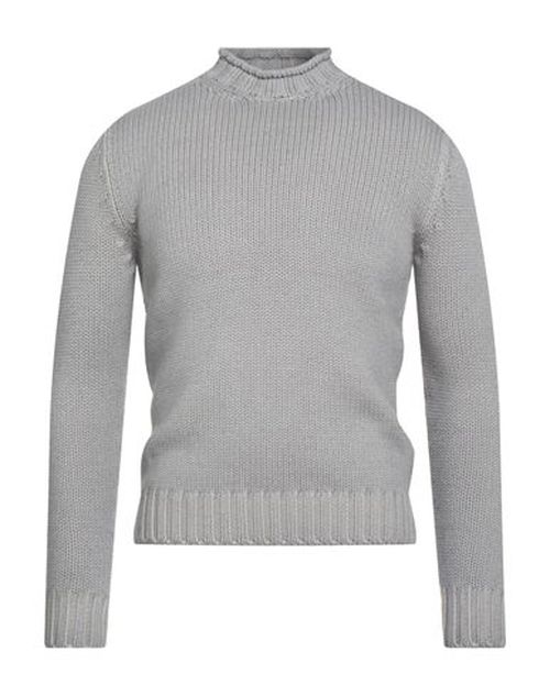 Man Turtleneck Grey Size 36 Merino Wool