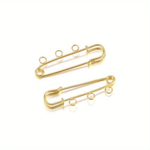 TEMU 10-pack Iron Safety Pin Backs With Multiple Loops For , Wedding Boutonniere, And Craft Making Accessories