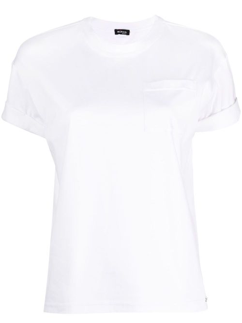 Patch-pocket cotton T-shirt - White