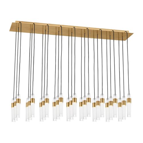 Natural Brass LED Chandelier from the Lassell Collection