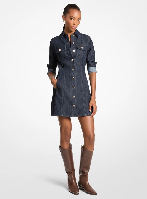 Denim Shirtdress in Blue - size XS