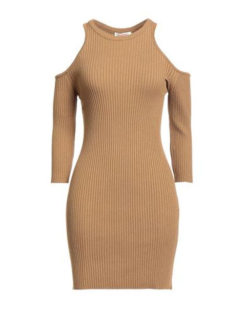 Woman Mini dress Camel Size ONESIZE Viscose, Acrylic, Elastane
