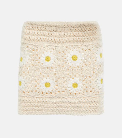 Daisy crocheted miniskirt