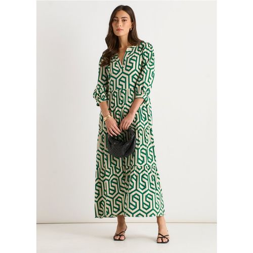 Gini London Womens Long Sleeve Maxi Dress - Green