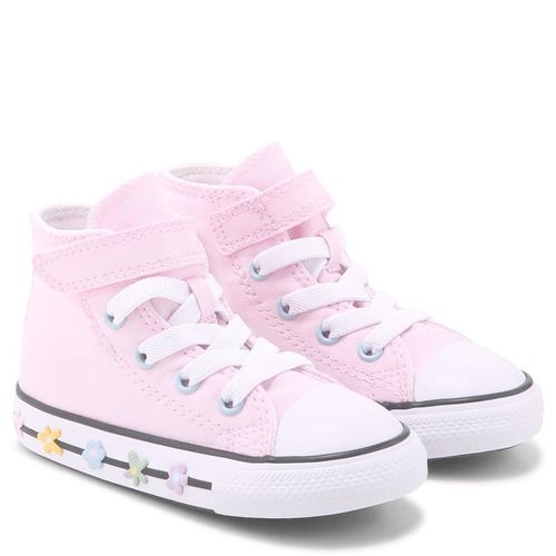 Kids' Chuck Taylor All Star 1v High Top Sneaker Toddler Shoes (Pink/Bloom)