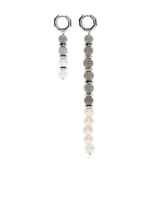 Bead pearl earringd - Silver