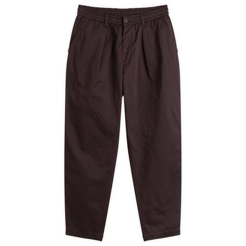 Men's Twill Pleated Track Pant Brown