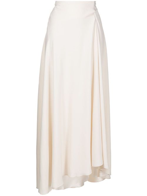 Bloom cut-out midi skirt - White