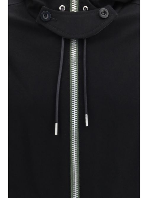 Hooded Merino Wool Flannel Jacket — Black