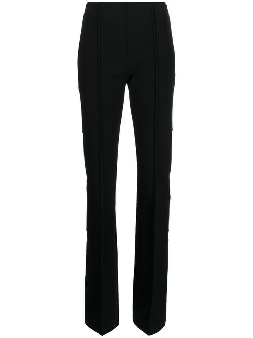 Cut-out detail flared trousers - Black