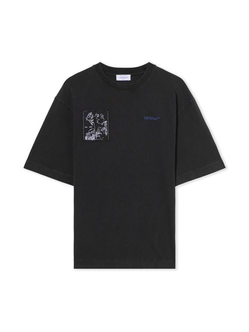 Faded Painting Skate Logo T-shirt - Male T-shirts Vintage Black